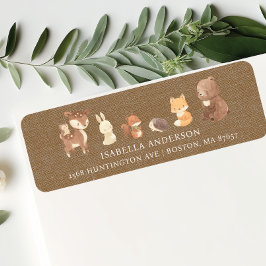 Förtrollad skogshuggare Adress Returadress Etikett