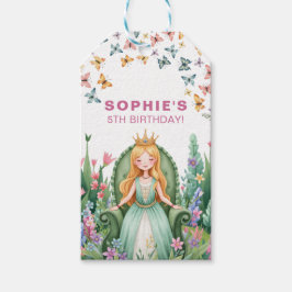 Förtrollad Skogsprinsessa Födelsedag Presentetikett