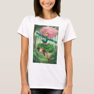 Förtrollad Skogssprint – Anime Fantasykaraktär T Shirt