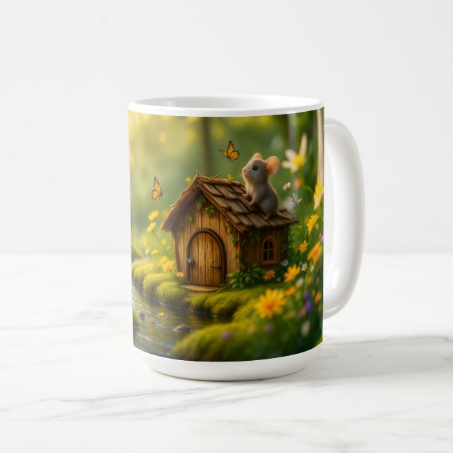 Förtrollad skogsstuga kaffemugg (Framsida höger)
