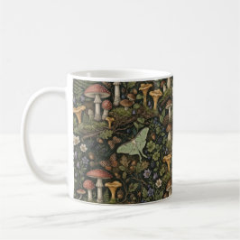 Förtrollad skogssvamp | Vintage botanisk illustrat Kaffemugg