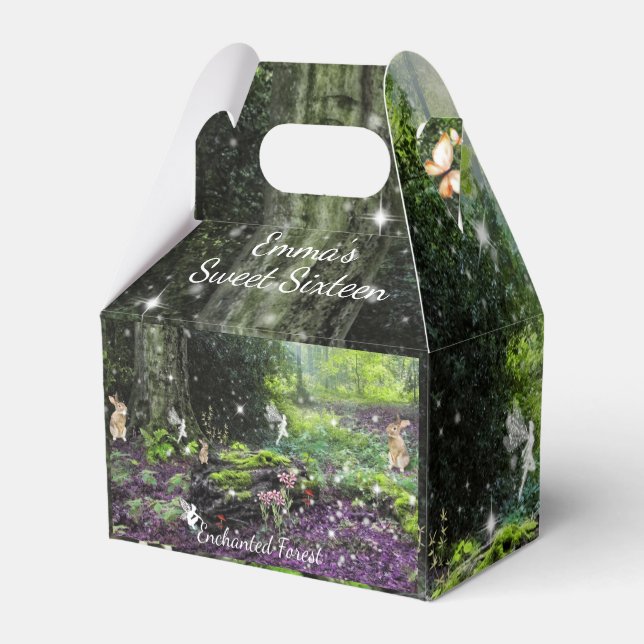 Förtrollad skogsvitt 16 Älvor Presentaskar (Baksidan Sidan)