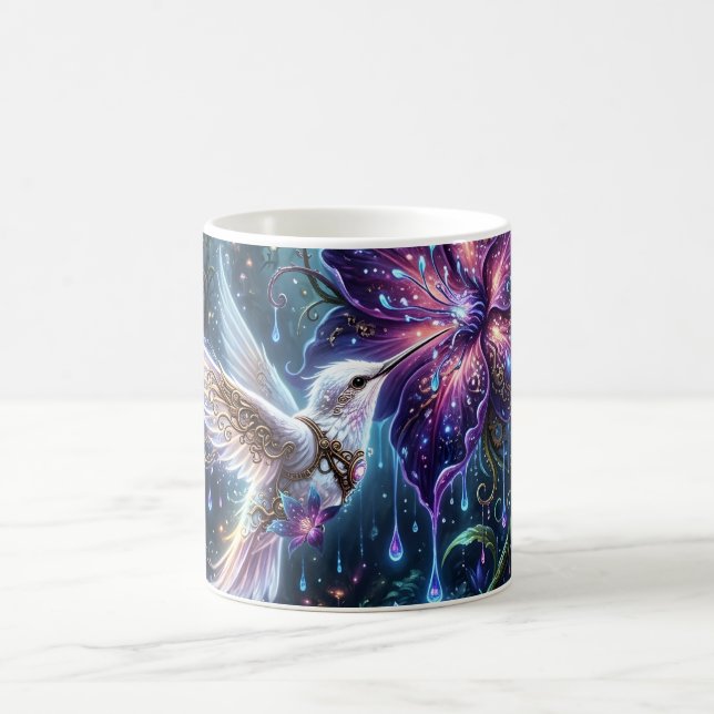 Förtrollad Steampunk Kolibri  Kaffemugg (Center)