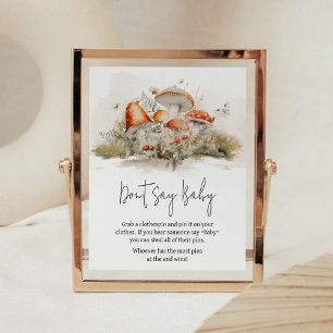 Förtrollad svamp säg inte Baby Poster