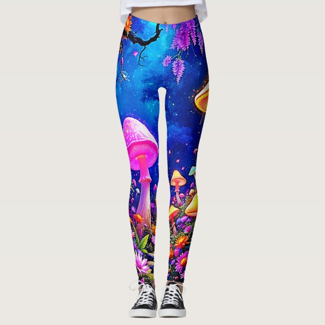 Förtrollad svampskog leggings (Framsida)