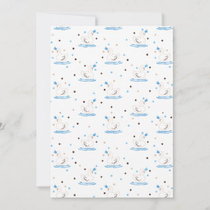 Förtrollad Svan Sjö Fairy Tale Crowned Svan Julkort