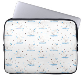 Förtrollad Svan Sjö Fairy Tale Crowned Svan Laptop Fodral