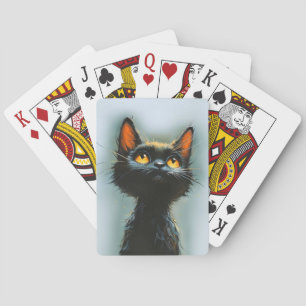 Förtrollad svart katt casinokort