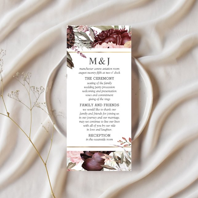 Förtrollad trädgård Elegant Boho Blommig Program (Skapare uppladdad)