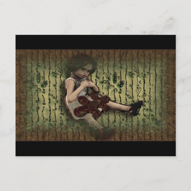 Förtrollad trädgårdspaltning vykort (Framsida)