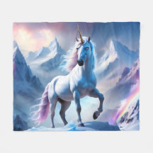 Förtrollad Unicorn i en Snowy Fantasy-Poster