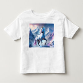 Förtrollad Unicorn i en Snowy Fantasy-Poster T Shirt