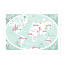 Förtrollad världskarta - barns konst