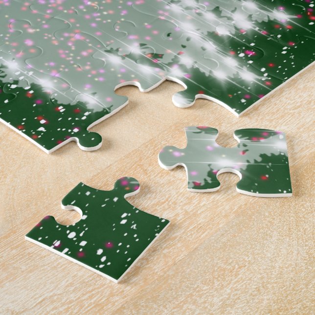 Förtrollad vinterglöd Julgran Pussel (Sidan)