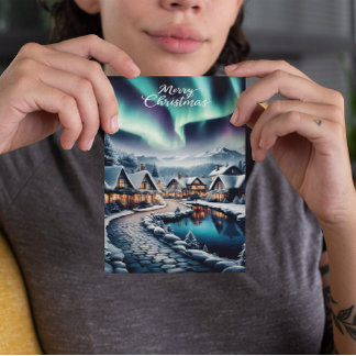 Förtrollad vintervacker julkort vykort