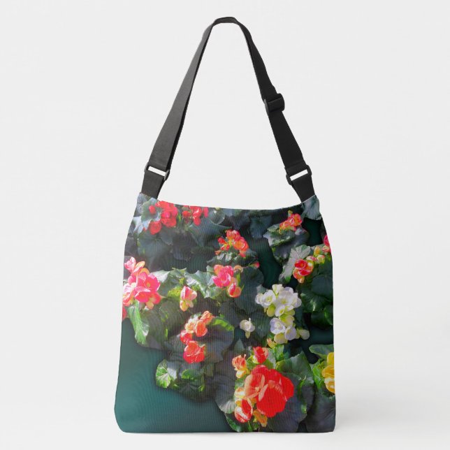 Förtrollade blomsterblommor axelväska (Framsida)