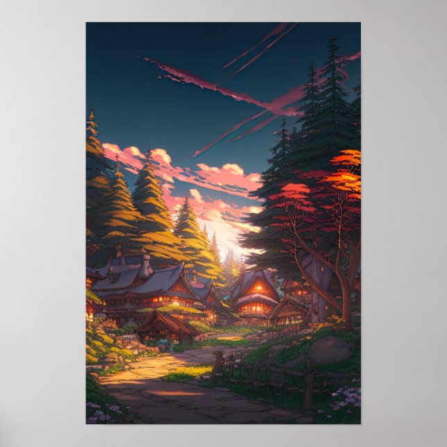 Förtrollade byn, en Gömt grej i skogen Poster (Framsidan)