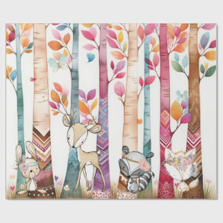 Förtrollade djur från stamskogar presentpapper