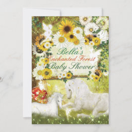 Förtrollade Enhörning Baby Shower Inbjudningar