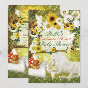 Förtrollade Enhörning Baby Shower Inbjudningar