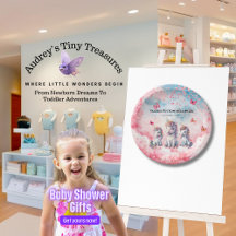 Förtrollade Enhörning Baby Shower Pappers Tallrika