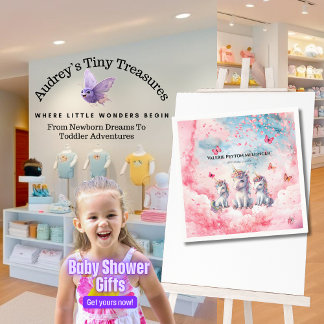 Förtrollade Enhörning Baby Shower Pappersservetter