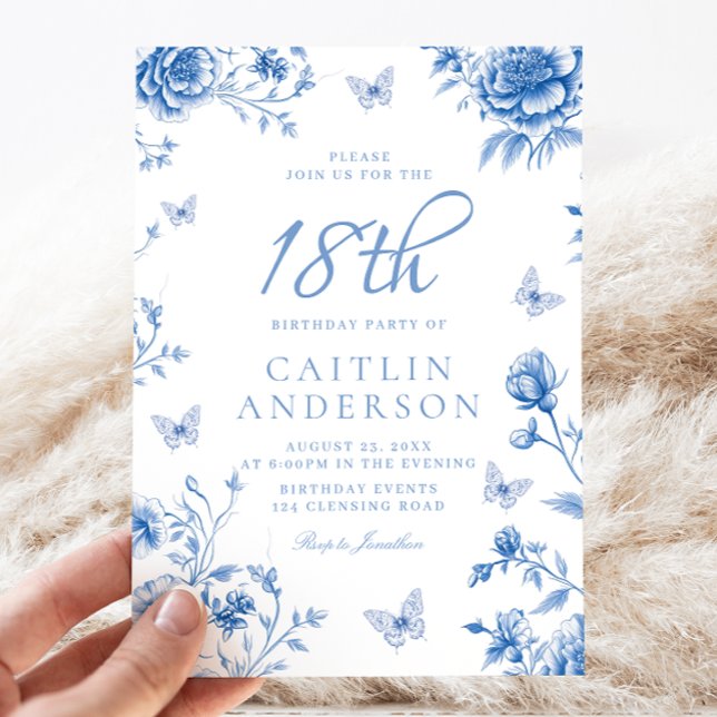 Förtrollade fjärosflickor 18:e Födelsedagsfesten Inbjudningar (Skapare uppladdad)