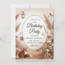 Förtrollade höstskog rävar inbjudningar