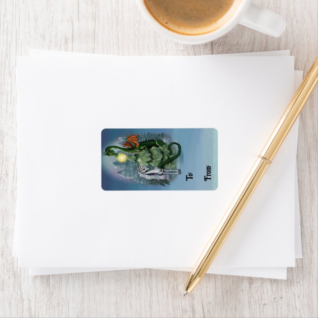 Förtrollade Julgran-etiketter Adressetikett (Insitu)