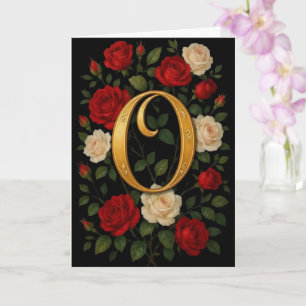 Förtrollade Klättrande Rosor Initial “O” Kort