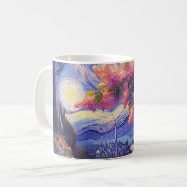 "Förtrollade kvällens Blommar" Kaffemugg (Framsida vänster)