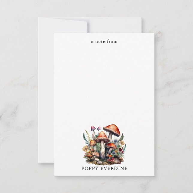 Förtrollade Magiska Svampar Barn Anpassat Anteckningskort (Framsida)