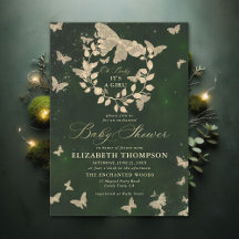 Förtrollade Skogens Fjärilar Lövverk Bebis Shower