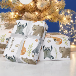 Förtrollade Skogs Skogslevande Djur Baby Shower Pr Presentpapper