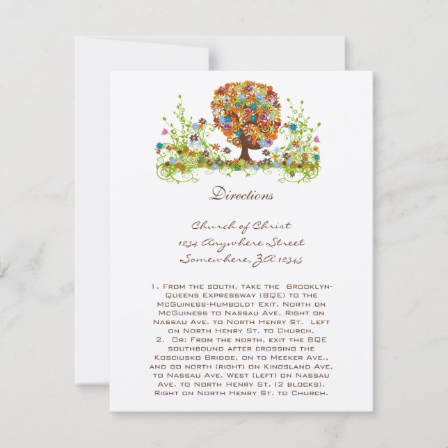 Förtrollade skogssidogren bröllop inbjudningar (Framsida)