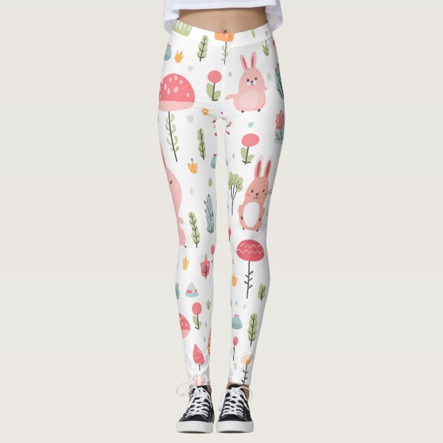 Förtrollade skogvänner leggings (Framsida)