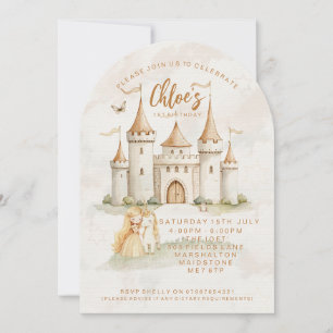 ✨🏰 Förtrollade Slottet Prinsessans 1-års Födelsed Inbjudningar