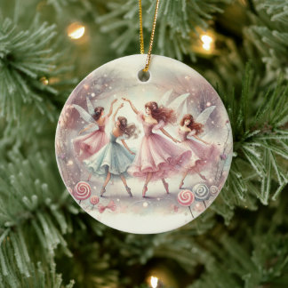 Förtrollade Sockerplommonfairies Julgransprydnad Keramik