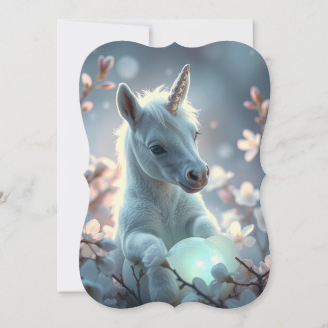 Förtrollade Unicorn med magin i vår. (Framsida)
