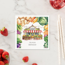 Förtrollade Veggies Farmers-marknaden Pappersservett