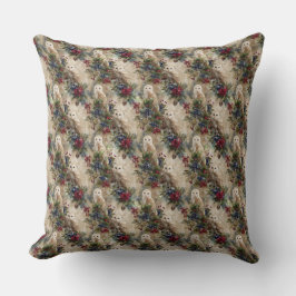 Förtrollande blom-uggla kudde