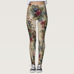 Förtrollande blom-uggla leggings