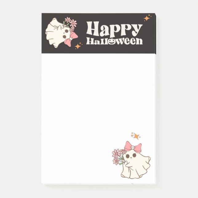 Förtrollande Blomningar — Halloween med Hjärta Post-it Block (Framsida)