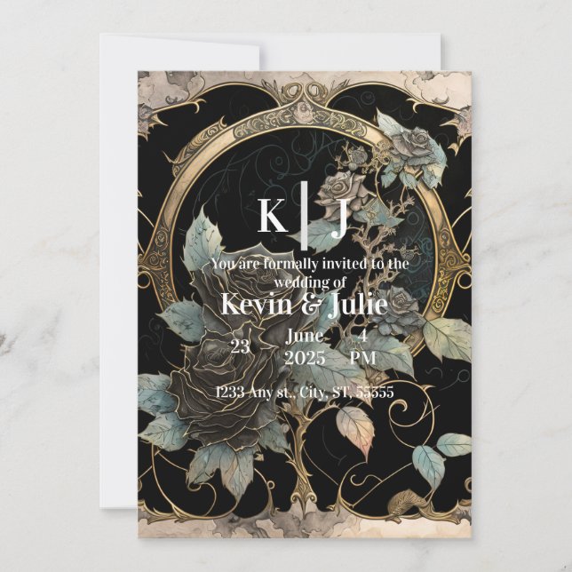 Förtrollande Blomningar Inbjudningar (Framsida)