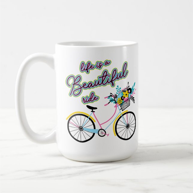Förtrollande cykel: Livet är en vacker resa Kaffemugg (Vänster)