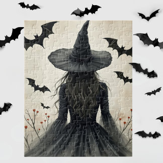 Förtrollande Halloween-häxa Pussel