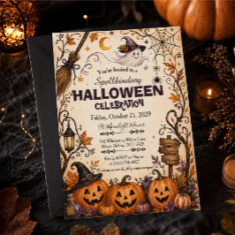 Förtrollande Halloween-inbjudan Inbjudningar