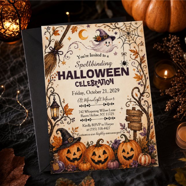 Förtrollande Halloween-inbjudan Inbjudningar (Skapare uppladdad)