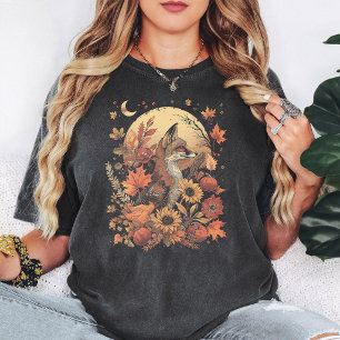 Förtrollande höstrev med höstlig lövverk t shirt