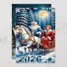 Förtrollande jul vintrig by Tapet 2025 Julkort